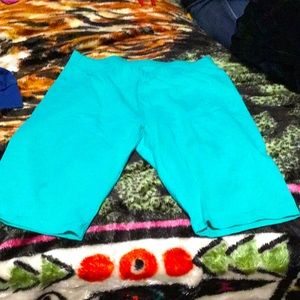 Blue and rainbow shorts